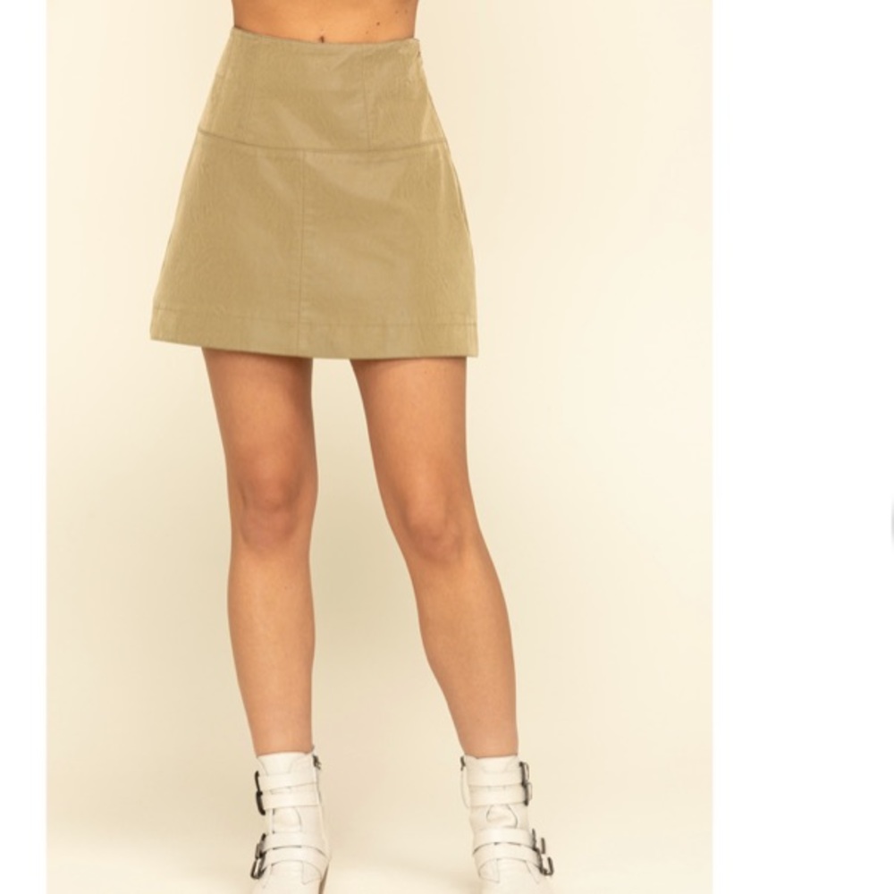 FREE PEOPLE Mini Skirt Days In The Sun Suede US 8